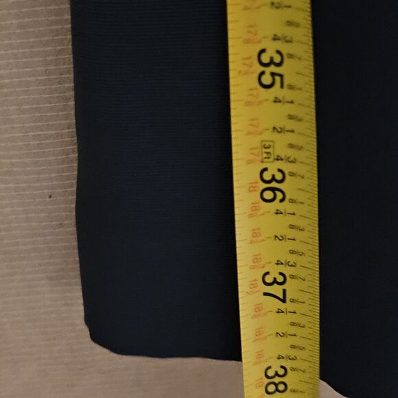 Vintage Petite Sophisticate Women's Career Dress Size Medium Navy Blue Belted - Picture 10 of 15